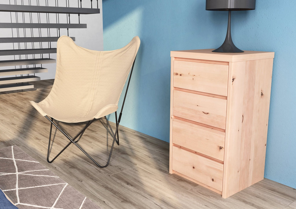 Zirbenkommode Villach mit 4 Schubladen, 50cm breit